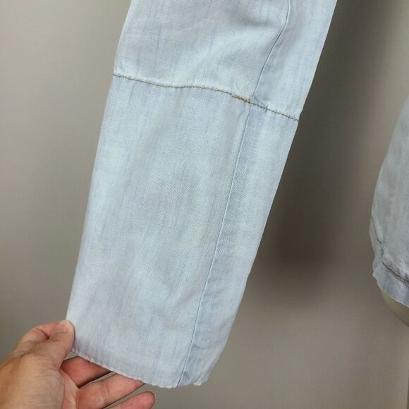 guess Light Wash Denim Jacket Blazer Small - Picture 5 of 16